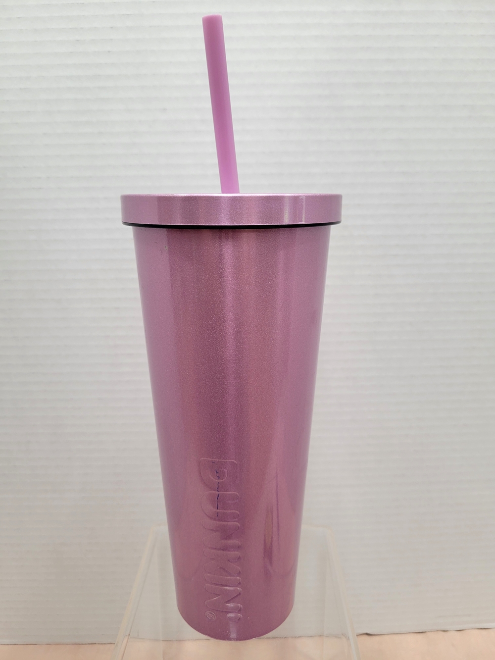 Dunkin Metallic Purple Tumbler with Straw - Sleek Everyday Cup